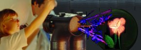 Viewing ionised glow lamp through periscope Viewing ionised glow lamp through periscope